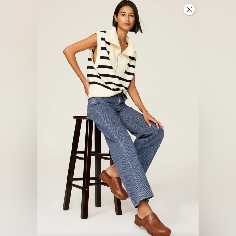 New Zoie Blue Wide-Leg Distressed Jeans size 29 - Picture 5 of 13